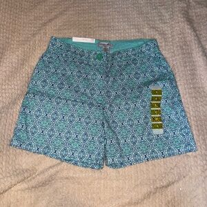 Caribbean Blue Shorts with Modern Design